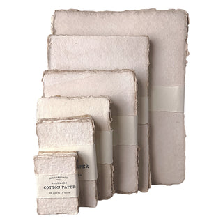 6x8 Handmade Cotton Paper Bundle - Flax
