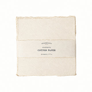7x7 Handmade Cotton Paper Bundle - Mixed Natural