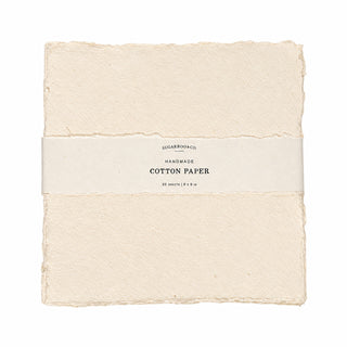 9x9 Handmade Cotton Paper Bundle - Mixed Natural