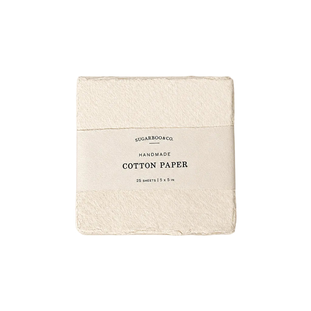 5x5 Handmade Cotton Paper Bundle - Mixed Natural