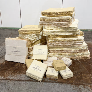 Handmade Paper Bundle Collection Square- Flax