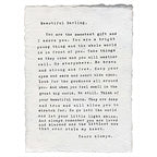 Letter for Sophie (Beautiful Darling) Handmade Paper Print - 12x16