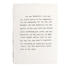 She Was Beautiful Handmade Paper Print - 12x16