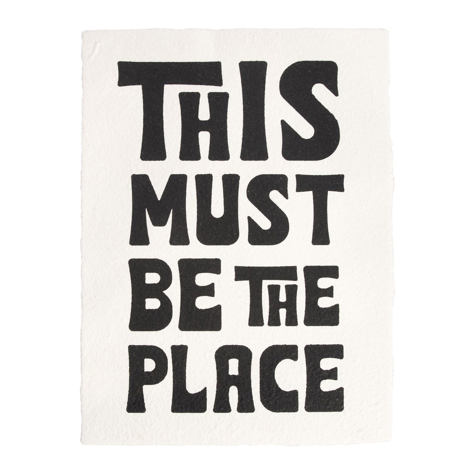 This Must Be The Place Handmade Paper Print - 12x16