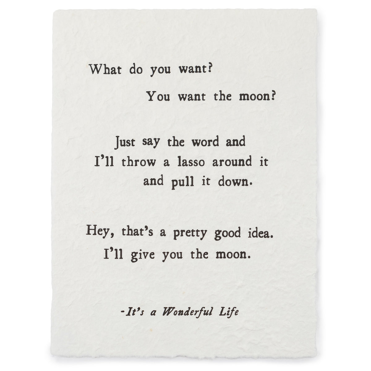 ***What Do You Want Handmade Paper Print - 12x16