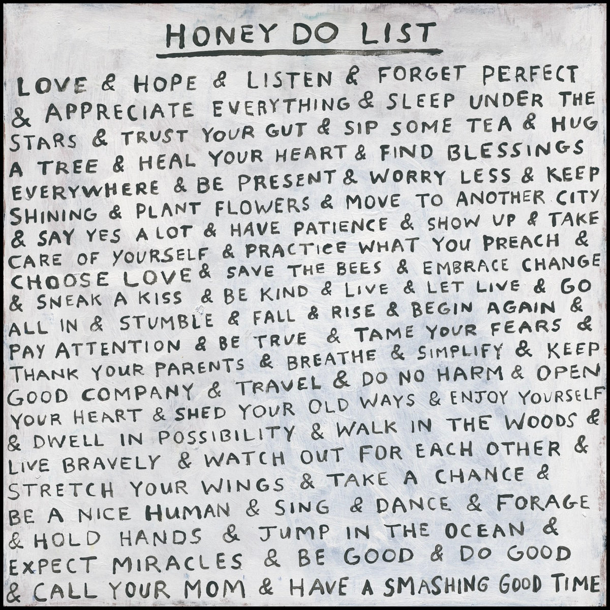 Honey Do List Art Print - Top Panel
