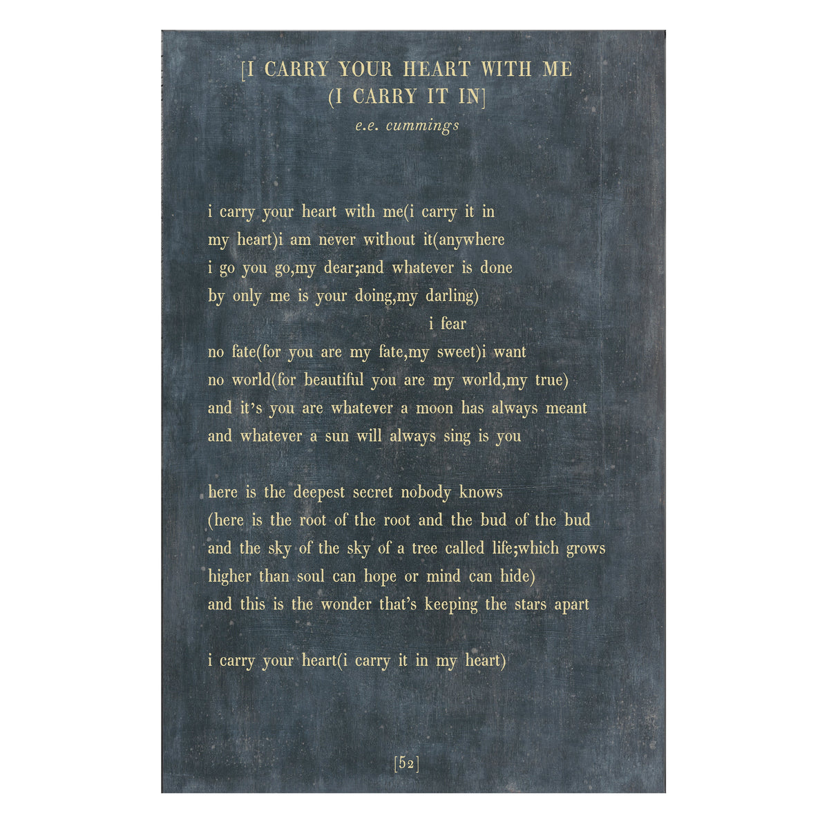 I Carry Your Heart Art Print - Gallery Wrap