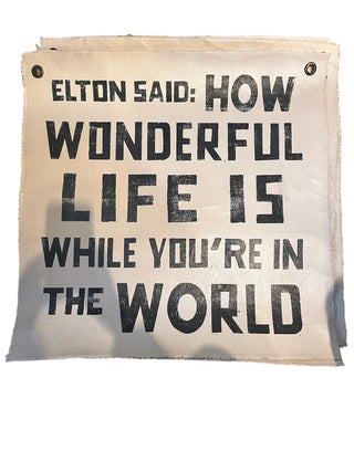 Elton Said 25"x25" Hand Painted Wall Hanging