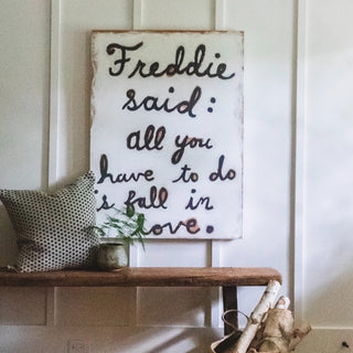 Freddie Said Art Print - Grey Wood