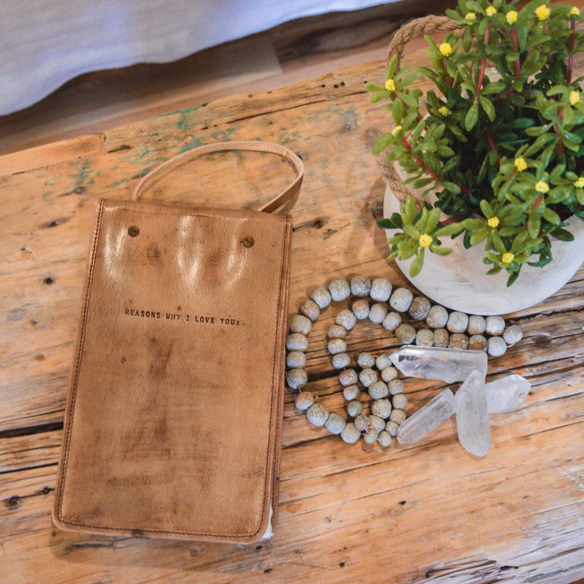 Reasons Why I Love You Hanging Leather Journal