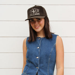 "Cool Bands" Corduroy Trucker Hat- Charcoal