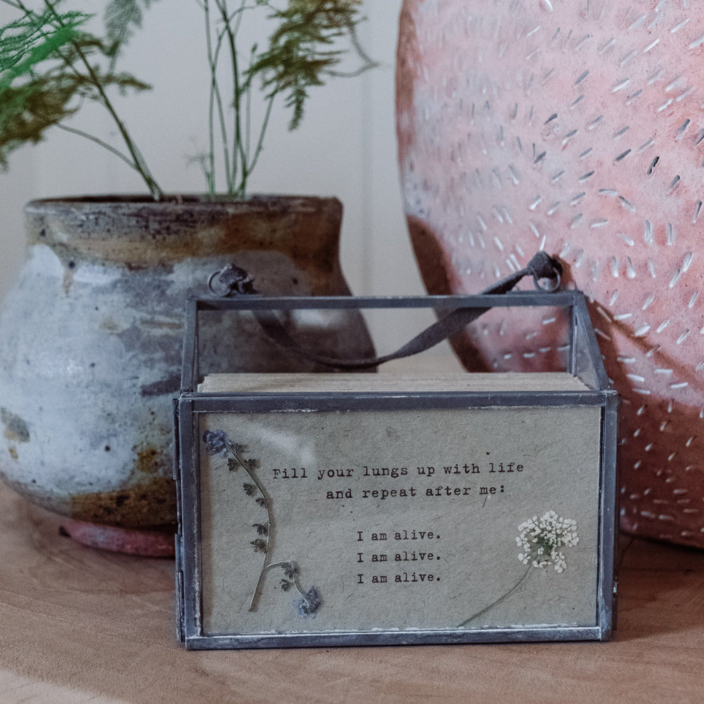 Gathered Thoughts Zinc Frame Horizontal Holder