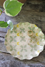 Butterfly Garden Scalloped Round Decoupage Plate - 5in