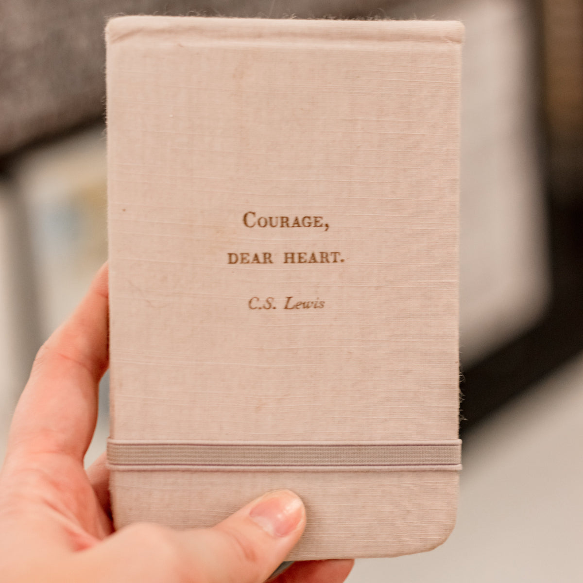 Courage Dear Heart Fabric Notebook