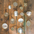 Round Brass Hanging Frame 2.75in