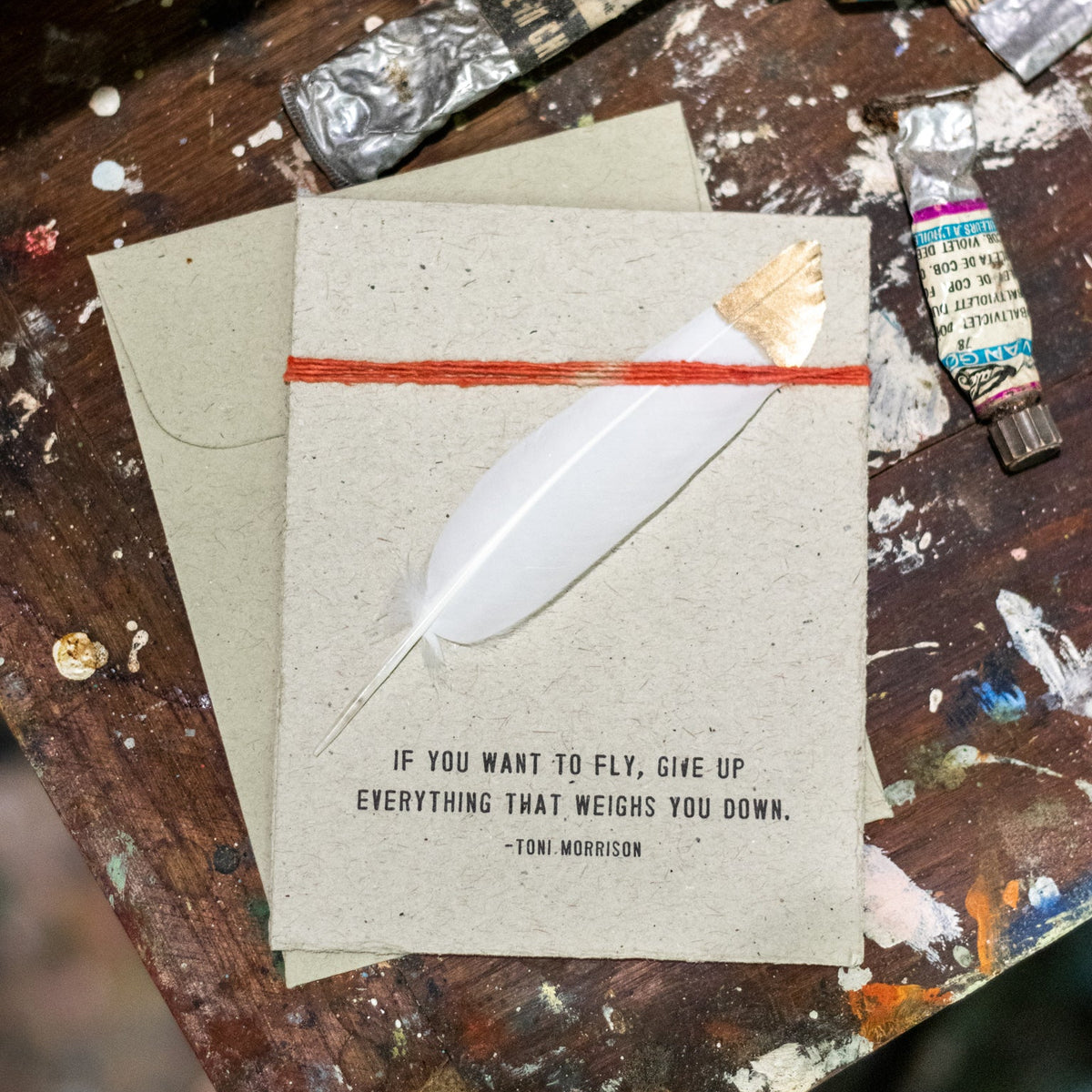 ***Feather Cards - Assorted Set of 10