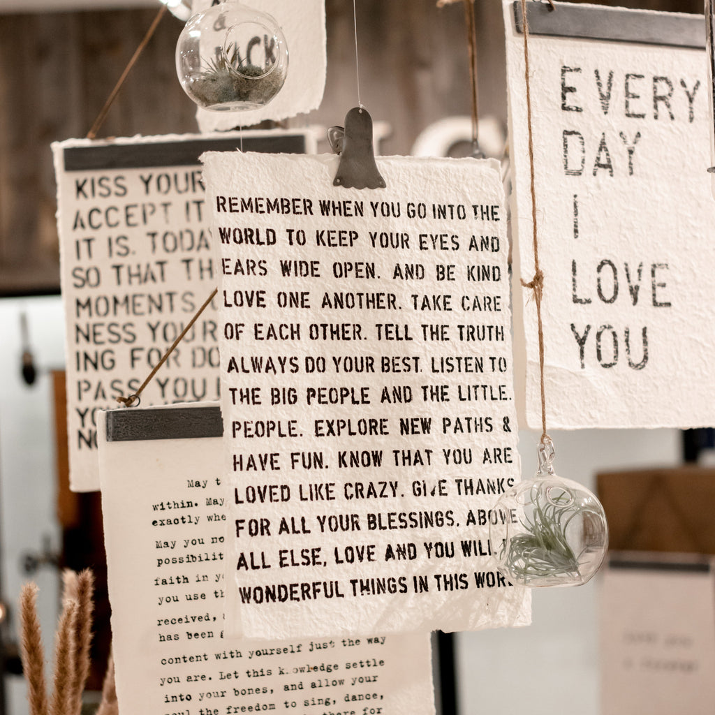 Remember When Handmade Paper Print - 12x16