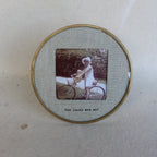 How Lucky Are We Brass Linen Frame 6x6