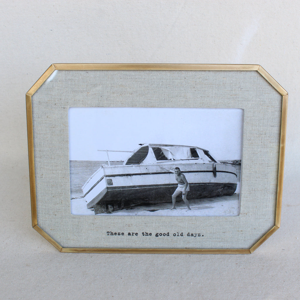 Good Old Days Brass Linen Frame 8.5x7.5
