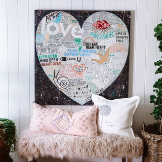 Choose Love Art Print in Black - Gallery Wrap
