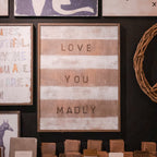 Love You Madly Art Print - Grey Wood