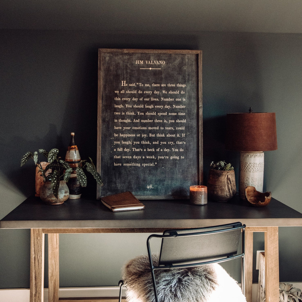 Jim Valvano Art Print - Grey Wood