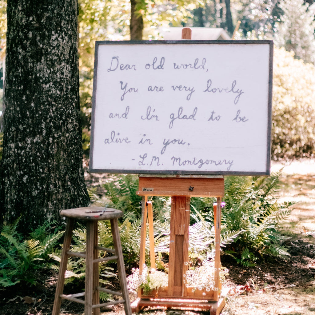 Dear Old World Art Print - Grey Wood