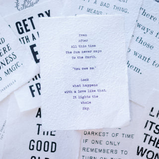 ***Even After All This Time Handmade Paper Print - 12x16