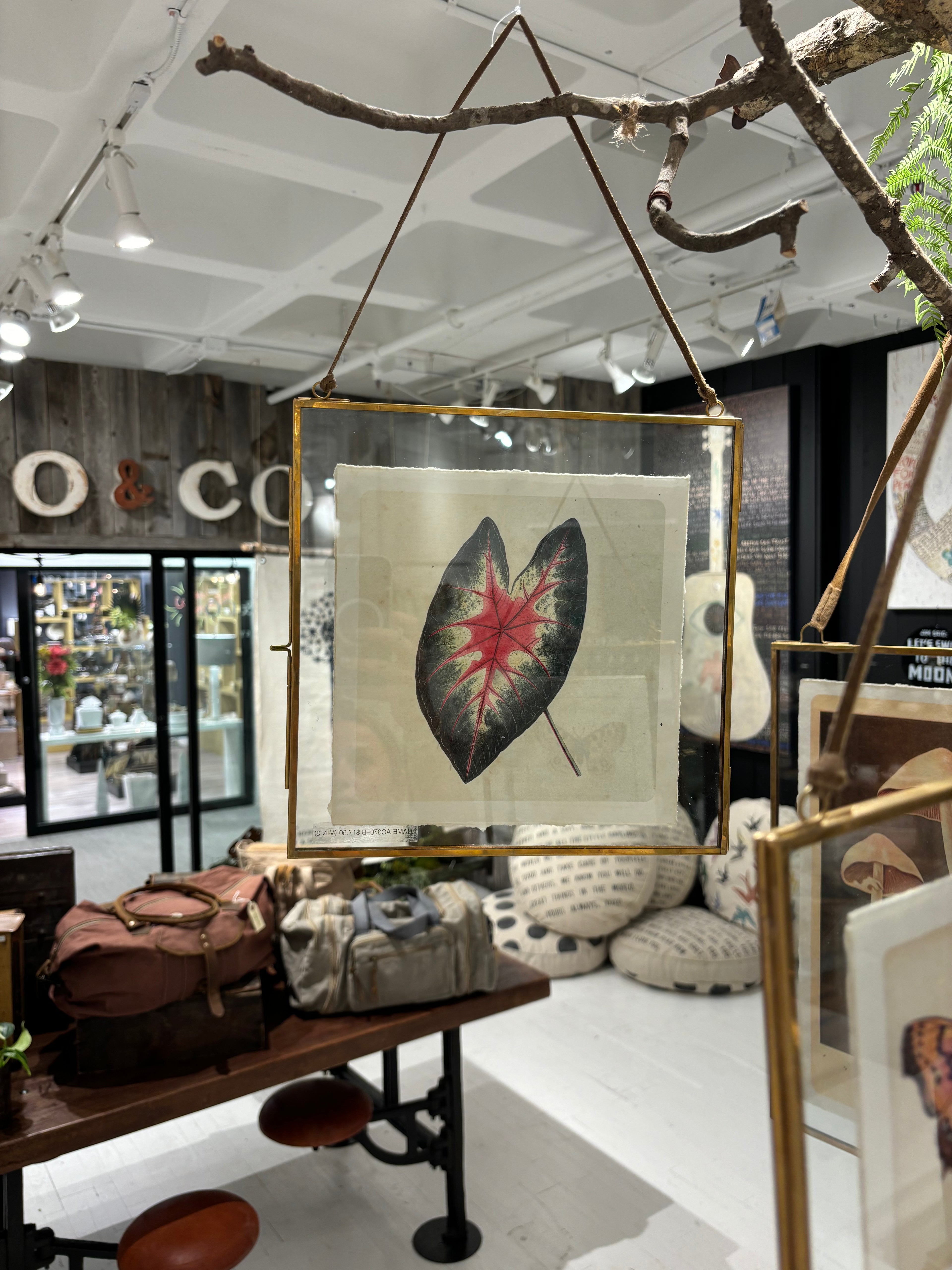 Square Brass Hanging Frame