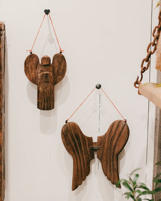Angel Hand Carved Wood Art