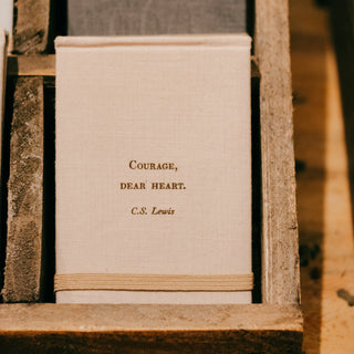 Courage Dear Heart Fabric Notebook