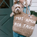 ***Mas Amor Por Favor Jute Tote Bag