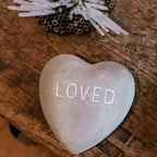 Loved Large Heart Shaped Stone - Set of 6