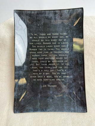 Jim Valvano Large Decoupage Plate