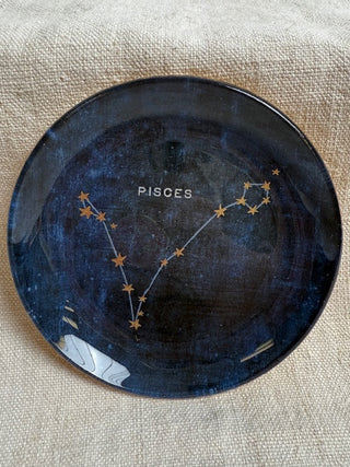 Pisces Mini Round Decoupage Plate- 4"