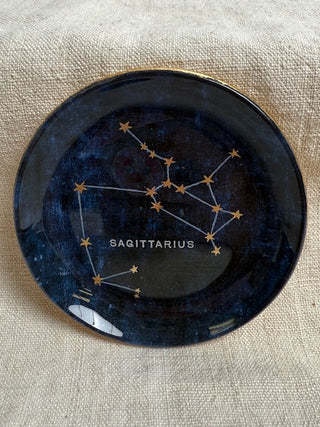 Sagittarius Mini Round Decoupage Plate- 4"