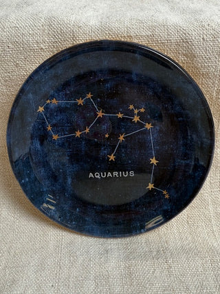 Aquarius Mini Round Decoupage Plate- 4"
