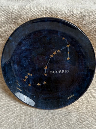 Scorpio Mini Round Decoupage Plate- 4"