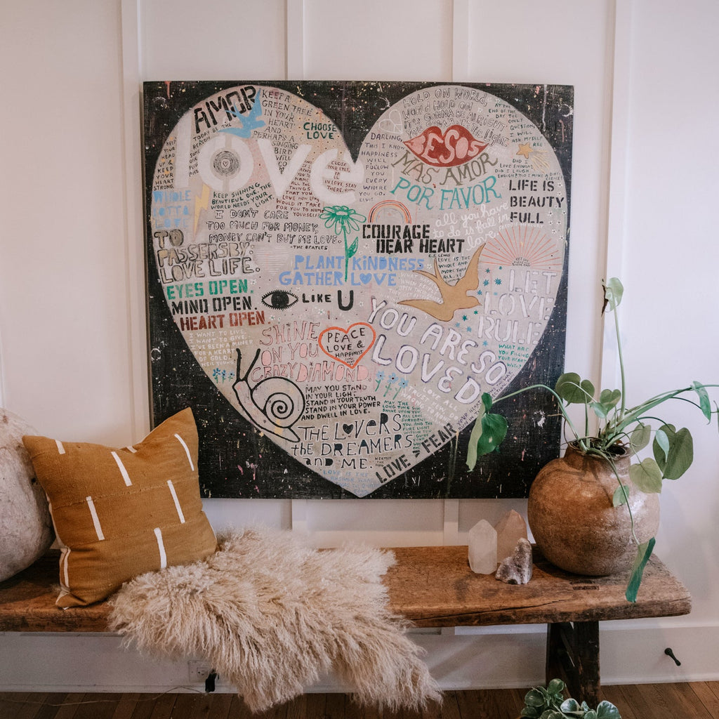 Choose Love Art Print in Black - Gallery Wrap