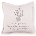 ***Embroidered I Believe Gustave Flaubert Pillow 24x24