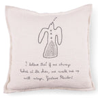 ***Embroidered I Believe Gustave Flaubert Pillow 24x24