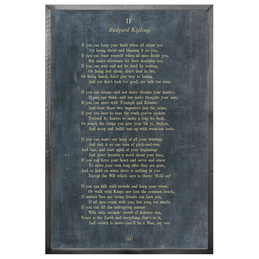 If Art Print - Grey Wood