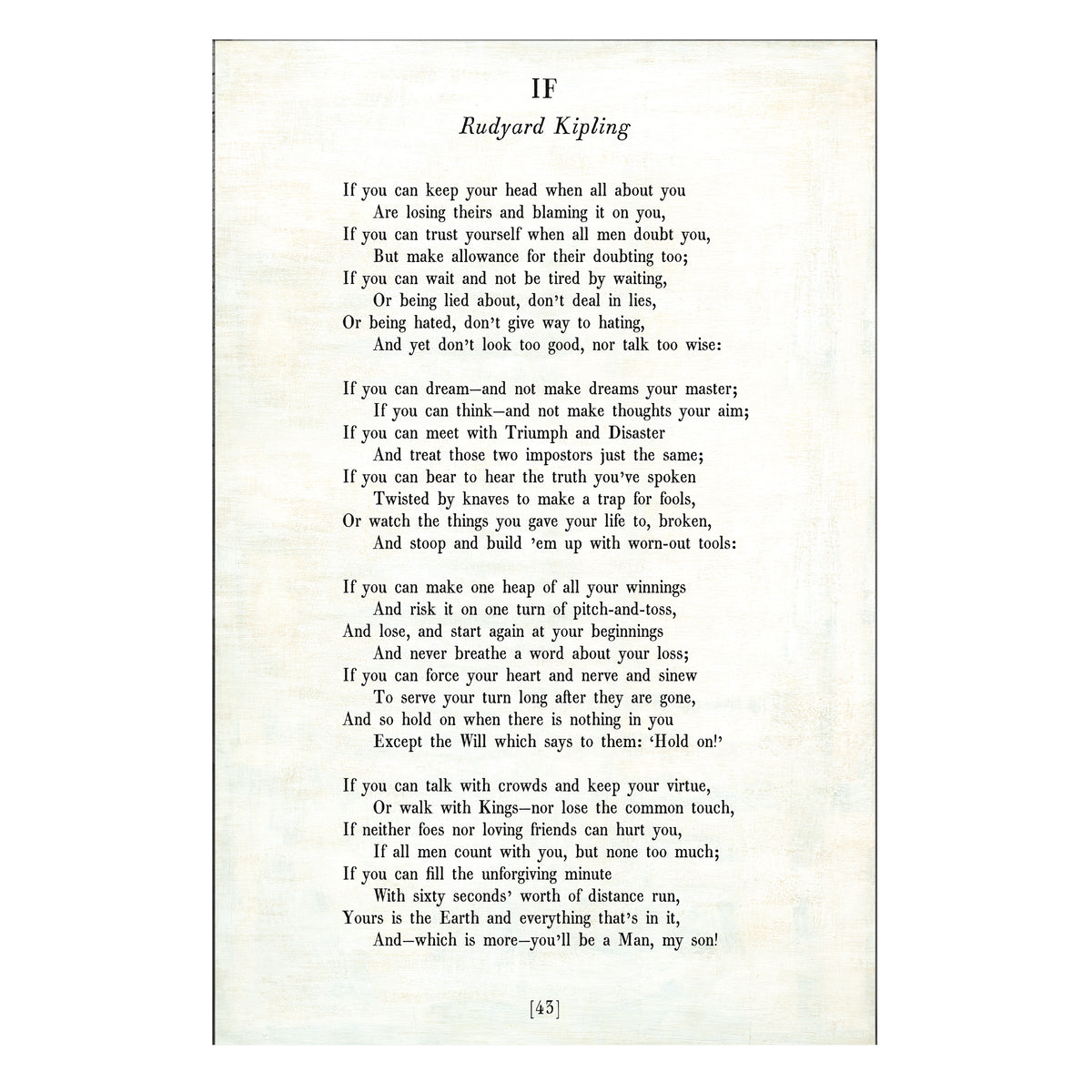 If Art Print - Poetry Collection