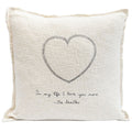 ***In My Life Embroidered Pillow 24x24