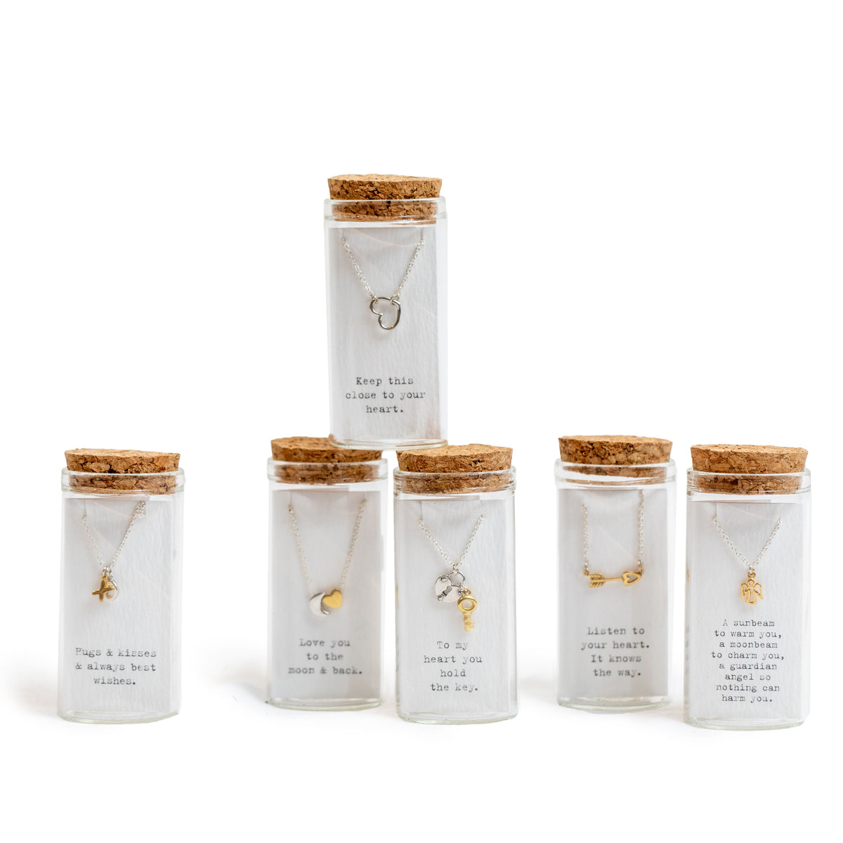Message in a Bottle Brass Necklace Collection #2 - Assorted Set of 12