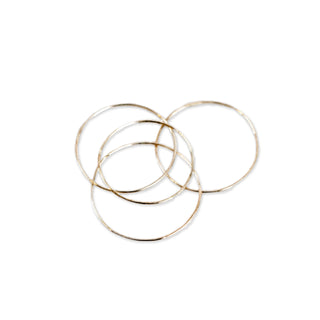 Thin Silver Rings - Assorted Set of 28