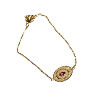 Organic Opal Pink Quartz Pendant Bracelet