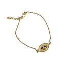 Marquise-Set Oval Crafted Pendant Bracelet