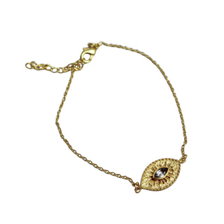 Marquise-Set Oval Crafted Pendant Bracelet