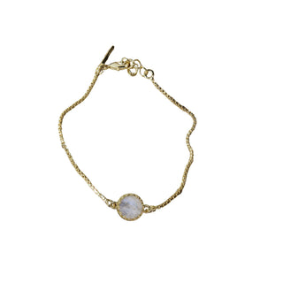 Petal-Prong Moonstone Bracelet